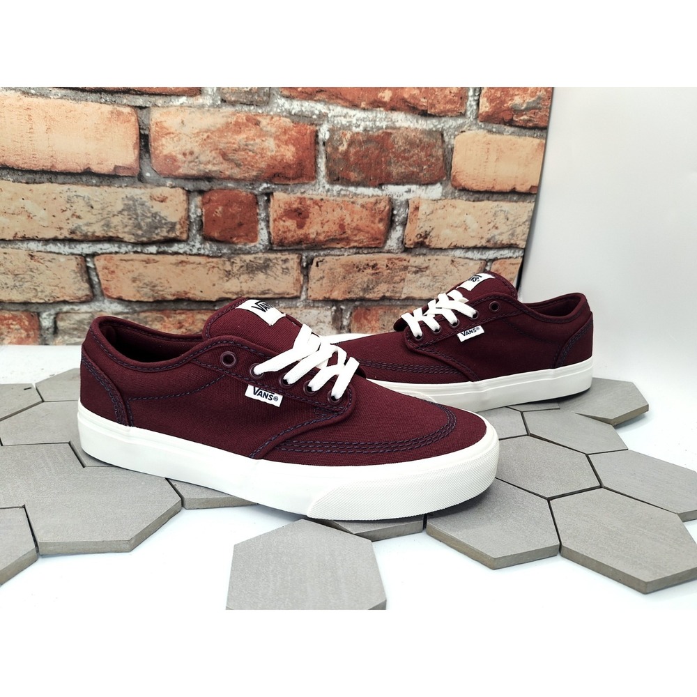 Vans Atwood Outdoor Port Royale Burgundy Canvas Skate Shoes Men's Size 10.5 New